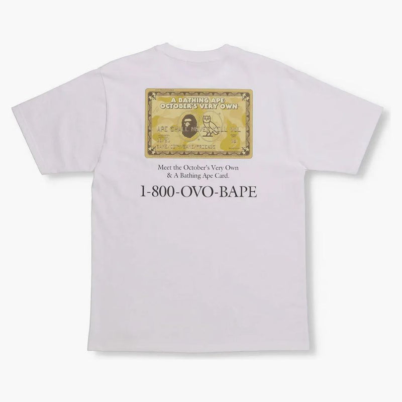 Bape X Ovo Card T-Shirt White
