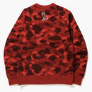 BAPE X OVO Color Camo CrewNeck Red