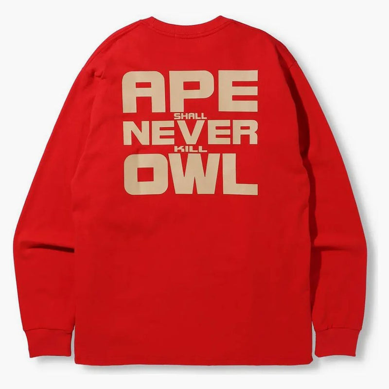 Bape X Ovo L/S T-shirt red