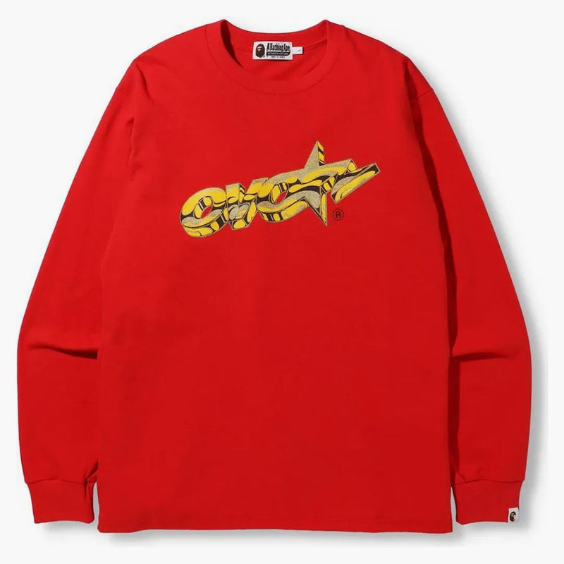 Bape X Ovo L/S T-shirt red