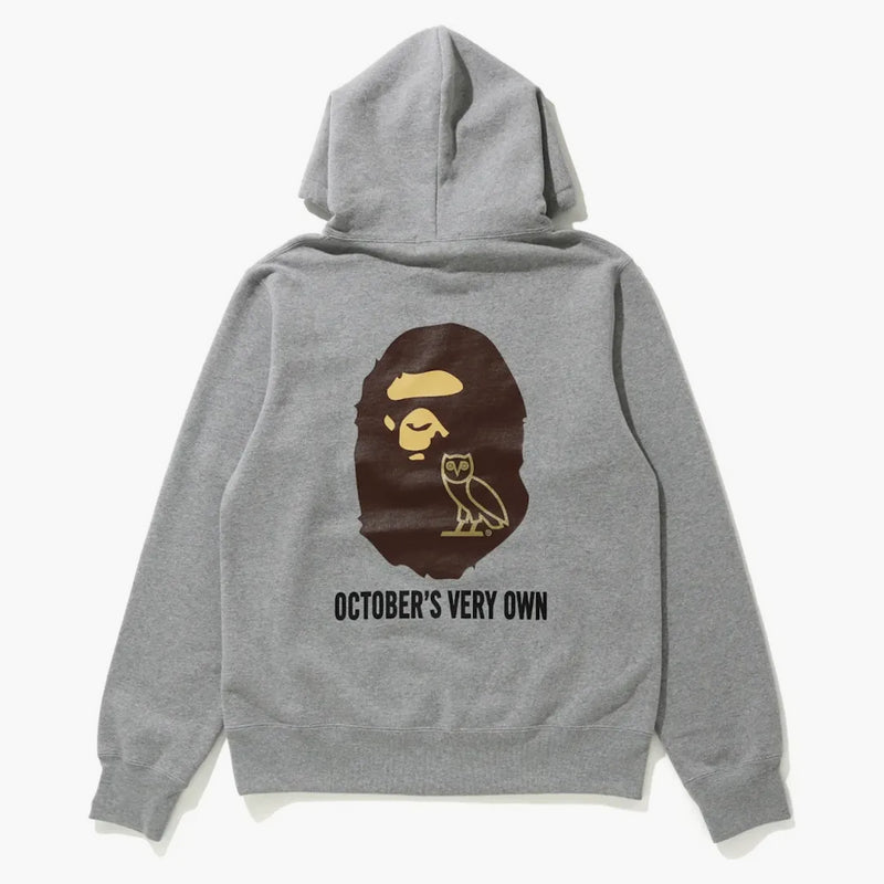 Bape X Ovo Pullover Hoodie Gray