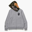 Bape X Ovo Shark Full Zip Hoodie Gray