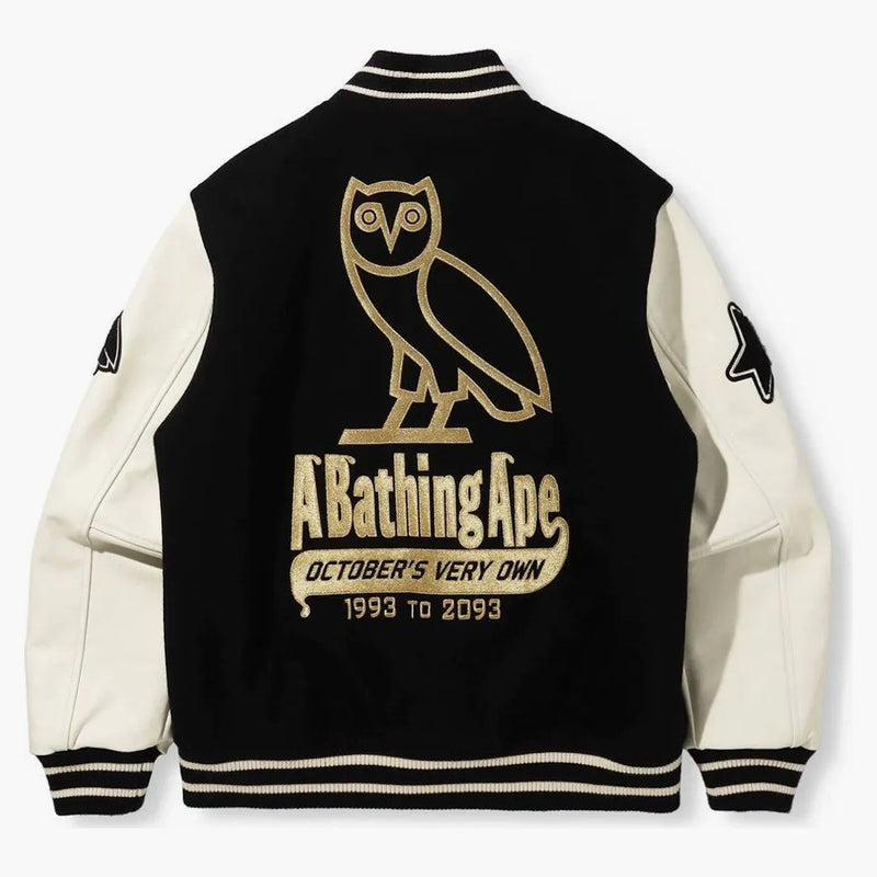 BAPE X OVO VARSITY BLACKE