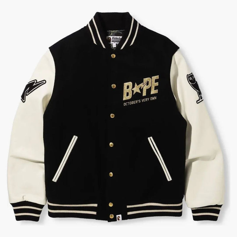 BAPE X OVO VARSITY BLACKE