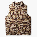 Bape X Ovo Woodland Camo Down Vest Beige