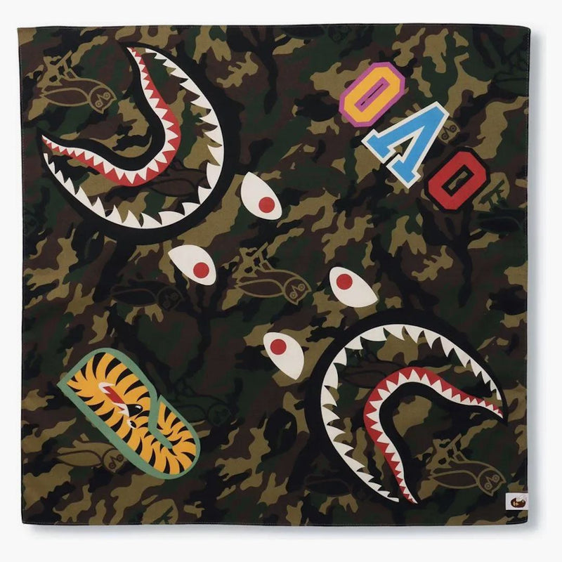 BAPE X OVO WOODLAND CAMO THARK BANDANA GREEN