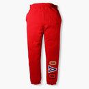 Bape X Ovo Woodland Camo Shark Reversible Sweatpants Red