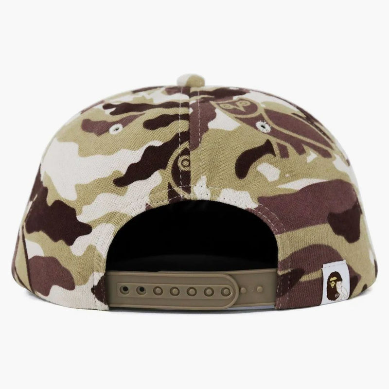 BAPE X OVO Woodland Camo Snapback Cap beige