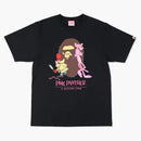 Bape X Pink Panther Ape Head Tee Black