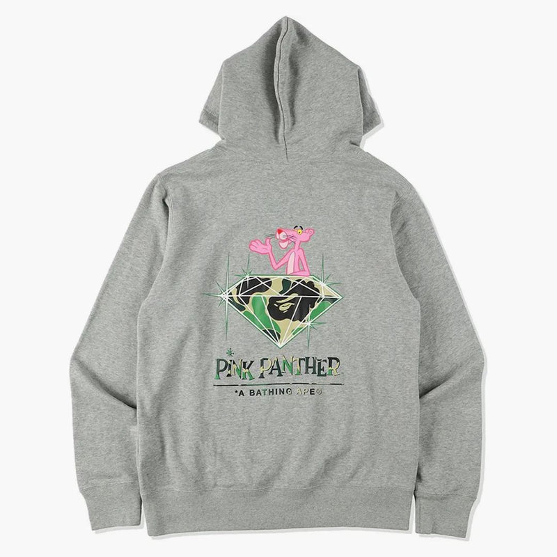 Bape x Pink Panther Swater bluza z kapturem szary