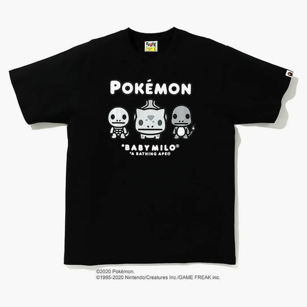 Bape X Pokemon Monotone Starter Tea #3 Black