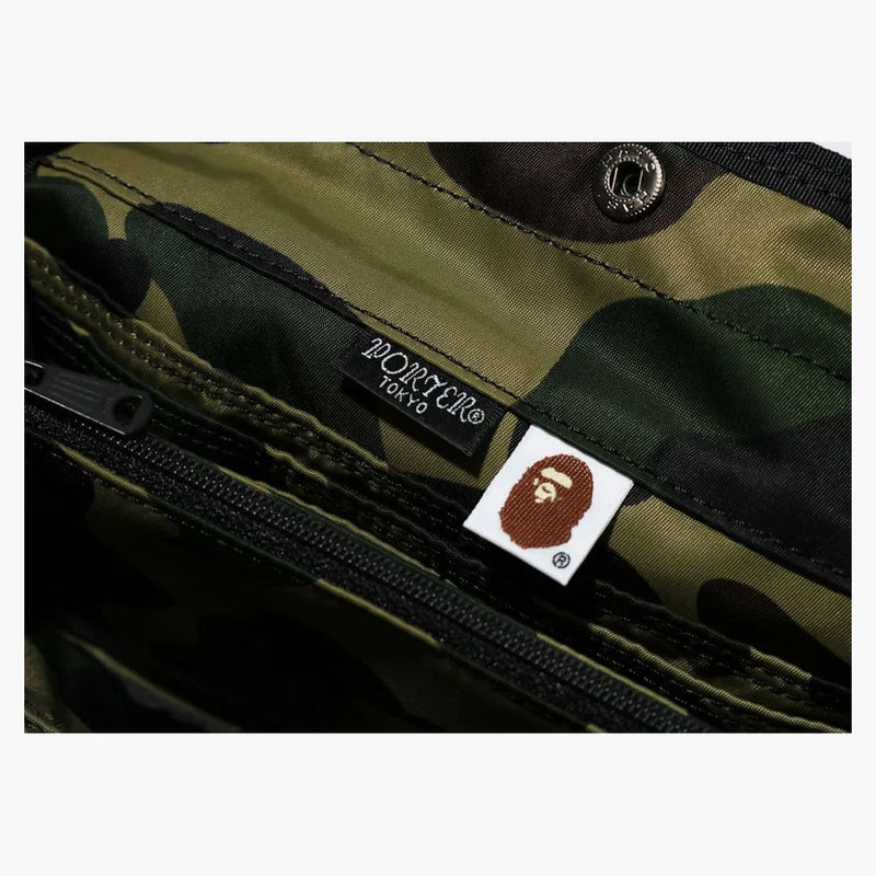 Bape X Porter 1st Camo Long Wallet (ss22) Green