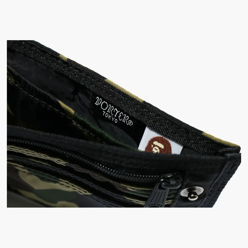 Bape X Porter 1st Camo Long Wallet (ss22) Green