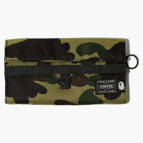 Bape X Porter 1st Camo Long Wallet (ss22) Green