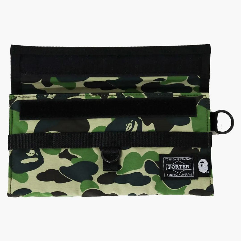 Bape X Porter Abc Camo Long Wallet Green