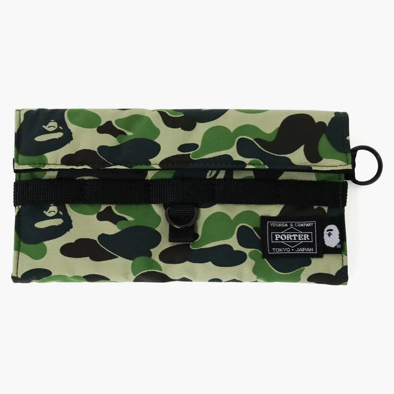 Bape X Porter Abc Camo Long Wallet Green