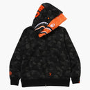 Bape X Porter Stand Shark Full Zip Double Hoodie Black