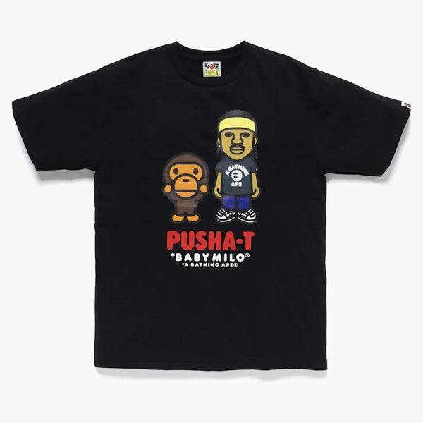 Bape x pusha t baby milo čaj černá
