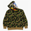Bape X Readymade Abc Camo Eagle Relaxed Fit Full Zip Hoodie Green