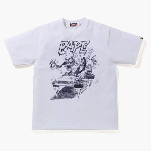 Bape x Readymade Shark Wide Tee White