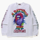 Bape X Readymade Spray Wide L/s Tee White