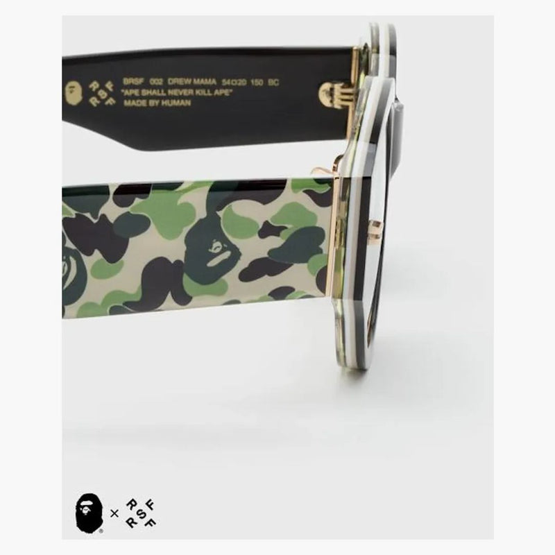 BAPE x Retrosuperfuture Occhiali da sole top piatti neri