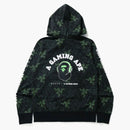 Bape X Razer A Bathing Ape Neon Camo Full Zip Hoodie Green