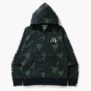 Bape X Razer A Bathing Ape Neon Camo Full Zip Hoodie Green