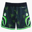 Bape X Razer Neon Camo Basketball Sweat Shorts Black Green