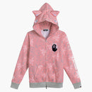 Bape X Razer Neon Camo Shark Full Zip Hoodie Pink