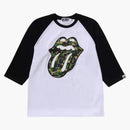 Bape X Rolling Stones 3/4 Sleeve Tea Black