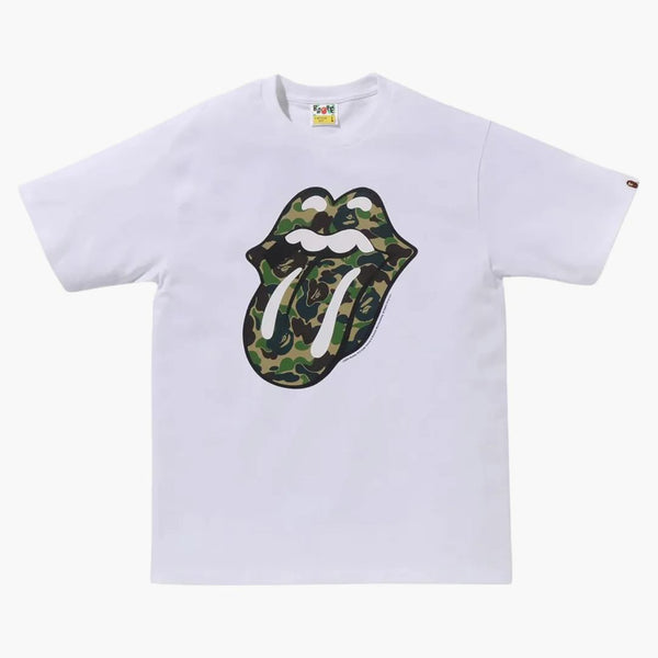BAPE X Rolling Stones Tea White
