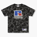 Bape X Russell Color Camo Tee Black
