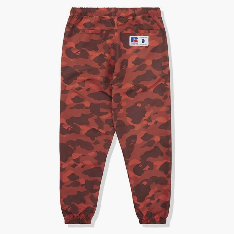 Bape X Russell Color Camo Track Pants Red