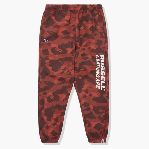 Bape X Russell Color Camo Track Pants Red