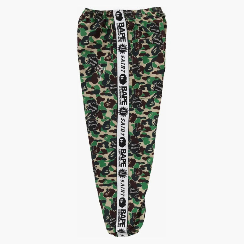 Bape X Saint MXXXXXX ABC Camo Track Pants Green