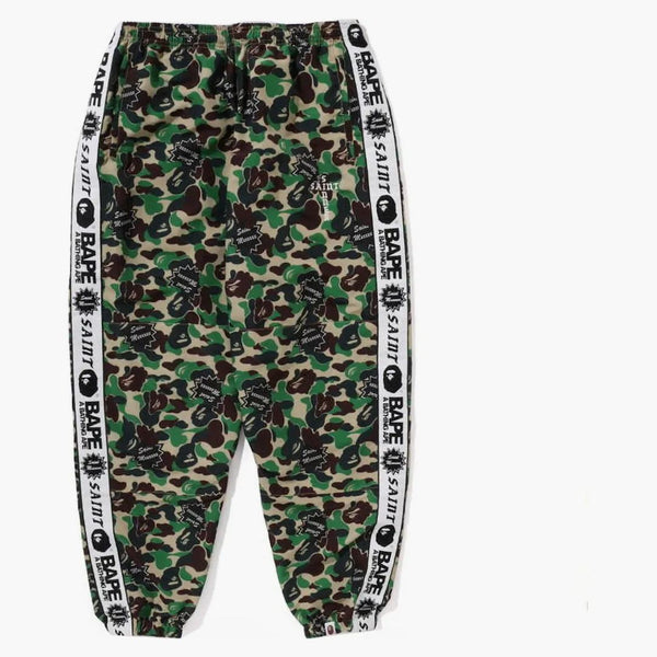 Bape X Saint MXXXXXX ABC Camo Track Pants Green