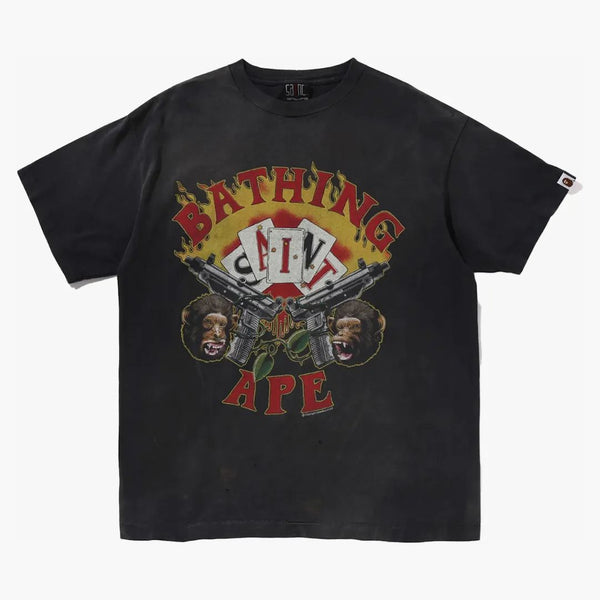 Bape X Saint Mxxxxxx Guns Tea Charcoal