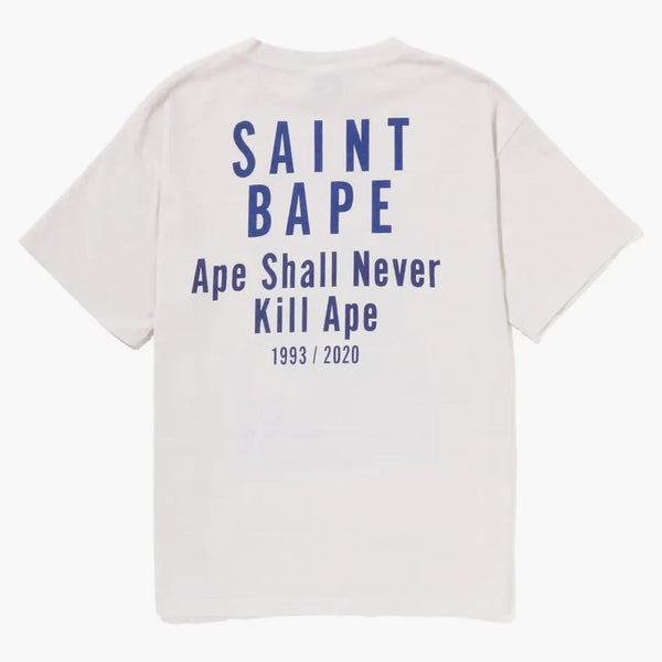 BAPE X SAINT MXXXXX TECA SCORSO BIANCO