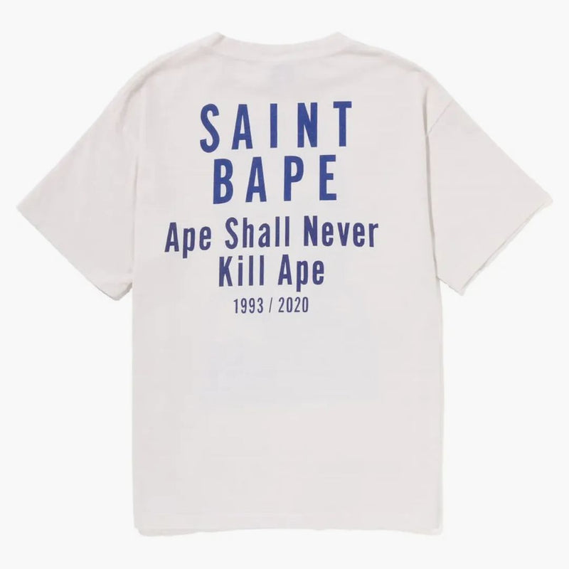 BAPE X SAINT MXXXXX TECA SCORSO BIANCO