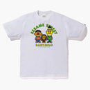 Bape X Sesame Street Milo & Bert & Ernie Tee White