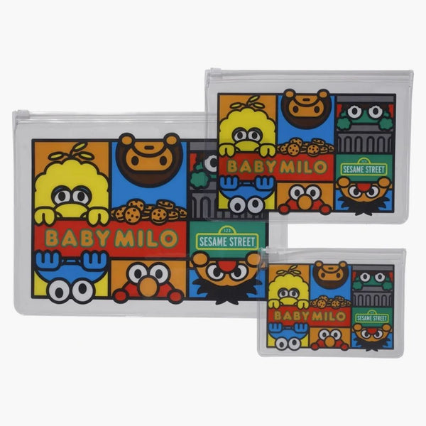 Bape X Sesame Street PVC 3P Pouch Set Multi