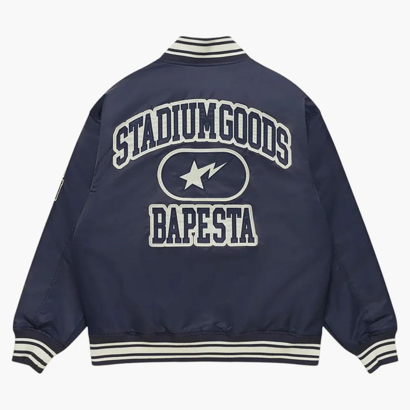 Bape x Stadium Goods Varsity Jacket Navy