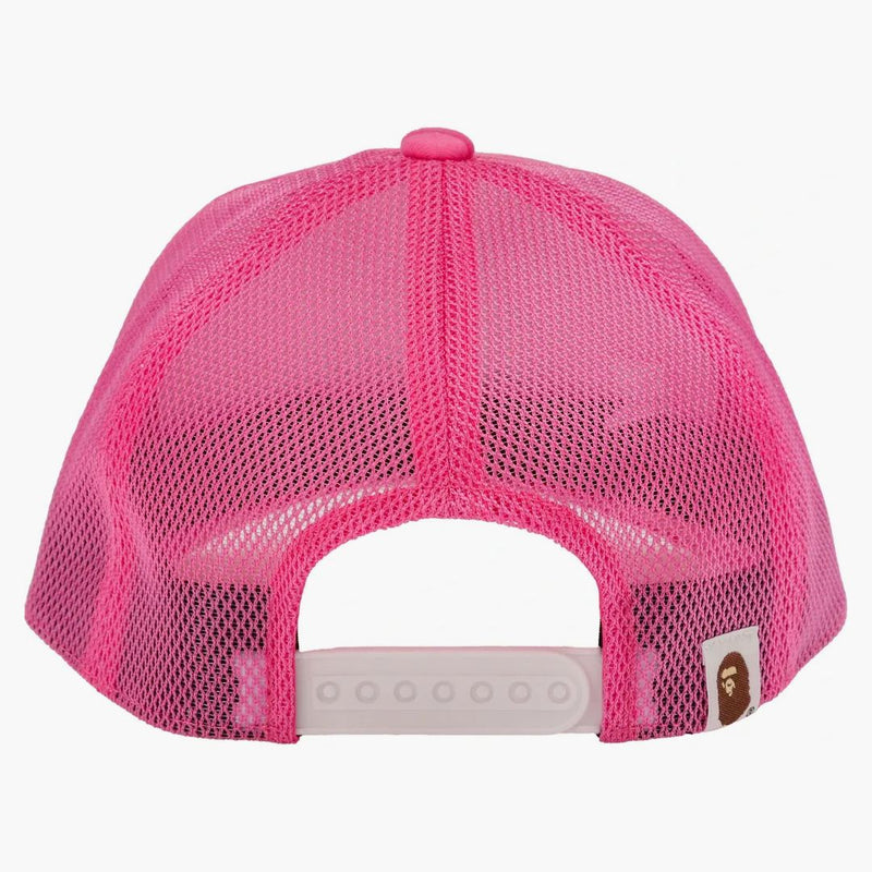 Bape x Stussy Trucker Cap Pink