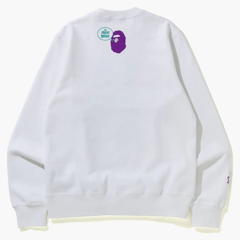 Bape X The Fresh Prince & DJ Jazzy Jazzy Jeff Baby Milo Crewneck White