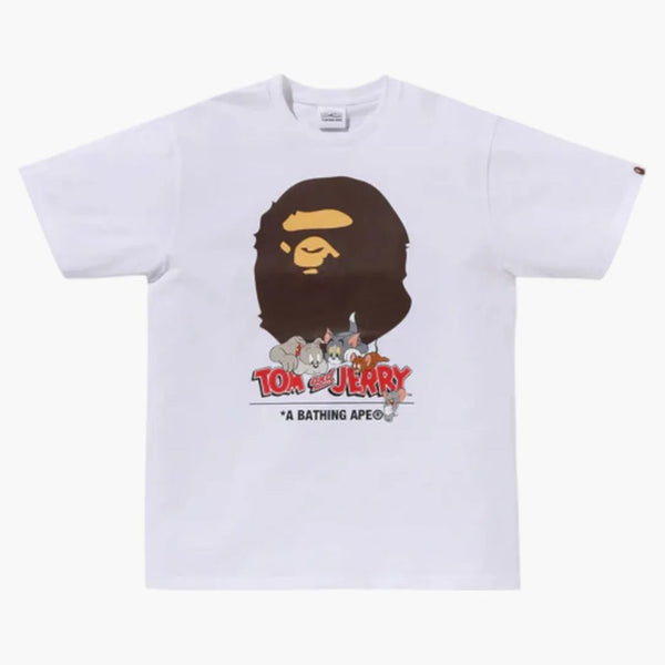 Bape x Tom a Jerry 85. opice Head II Tee White