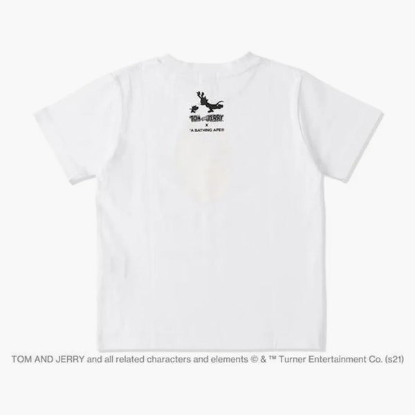 Bape X Tom and Jerry Cheese Ape Head Womens Tee White