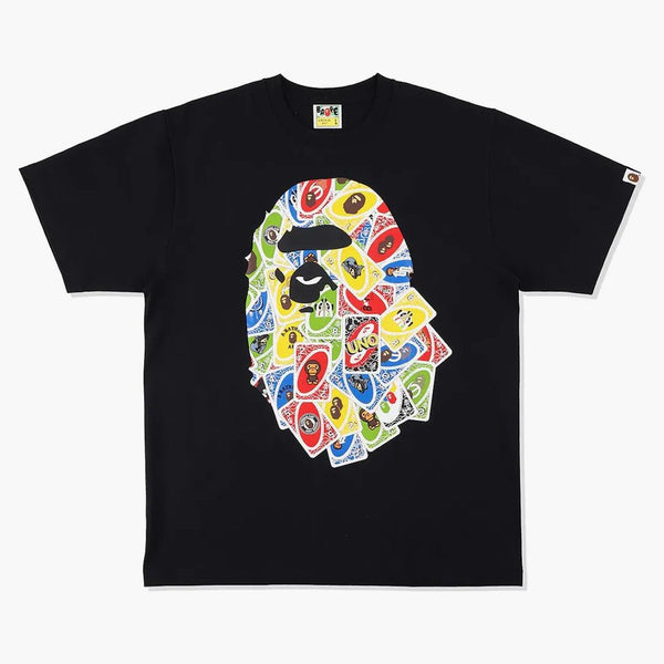 Bape X Uno Ape Head Tee Black