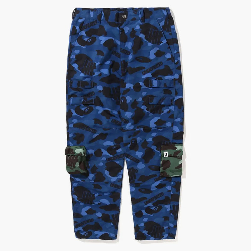 Bape X undefeated Camo Multi Pouch Pocket Pants Navy