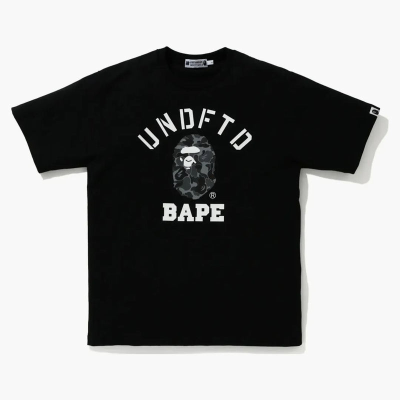 Bape x undefeated college tea black